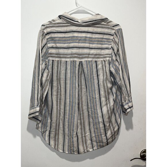 Rails Marloe Striped Button-Up Long-Sleeve Lightweight Fit Women's Shirt  small - Picture 4 of 7